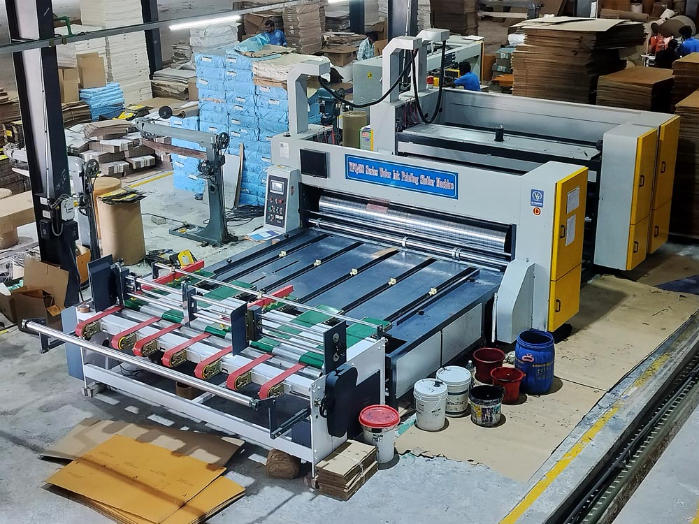 2 Colour Flexo Printing & Slotter Machine
